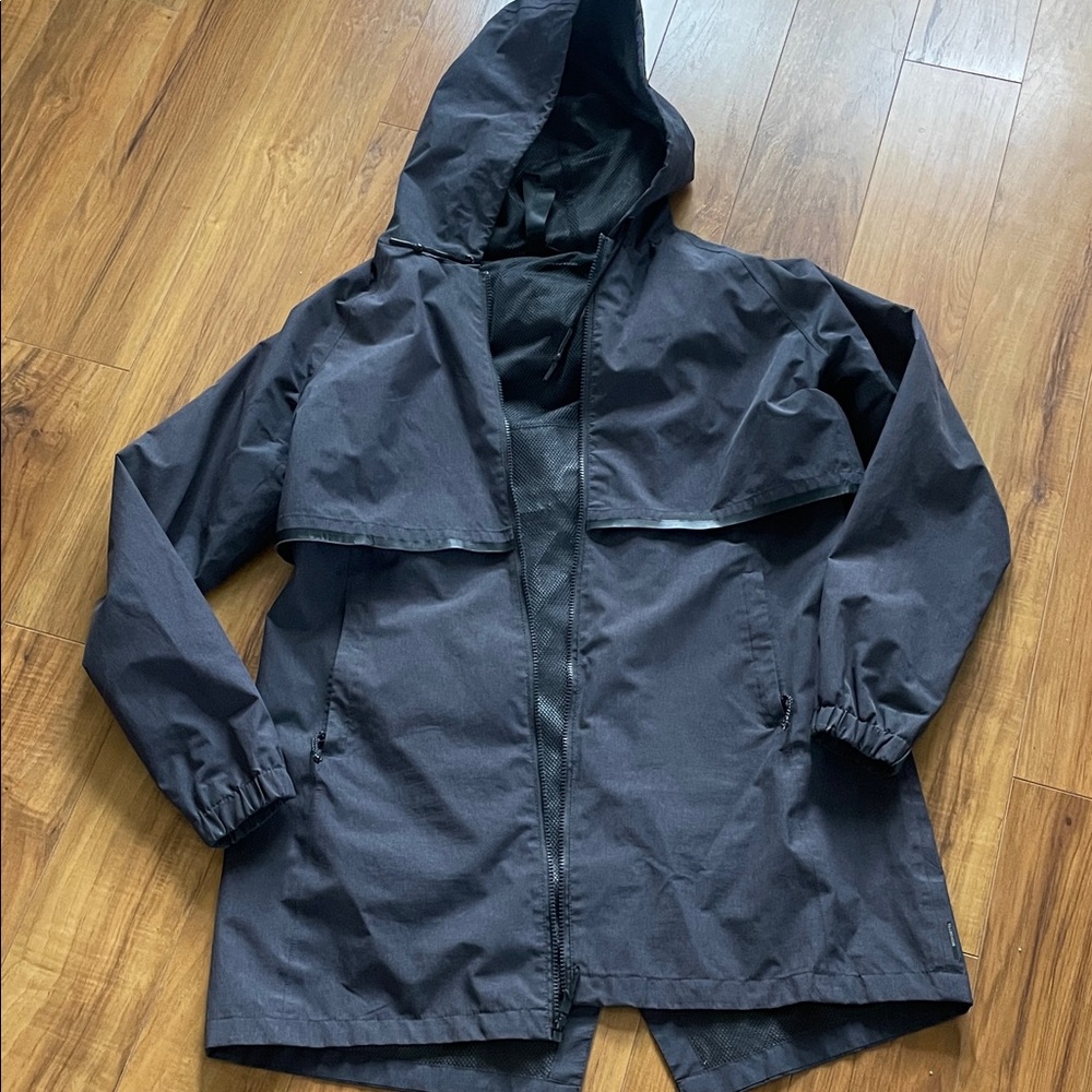 Charcoal hooded windbreaker Jacket